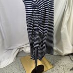 Toad&Co Eco Organic Cotton Blend Striped Midi Dress Navy White Small Nautical Blue Photo 4