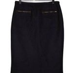 J.Crew Women's Navy Blue Pull On Zip Up Pocket Long Midi Pencil Skirt Size 2 Photo 0