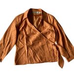 Street Fashion Satin Wrap Top Orange Photo 2