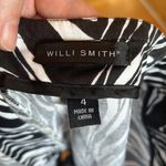 Willi Smith  zebra print mini skirt, faux leather detail at waist, size 4 Photo 4