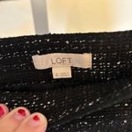 Loft  NWT Women's Raw Edge Fringe Black Tweed Mini Skirt Size 6 Photo 5