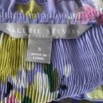Valerie Stevens Valerie Stevens Purple Pleated Floral Long-sleeve Blouse with Relaxed Fit Small Photo 4