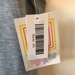 LuLaRoe  Top MARDI GRAS Gray Green Gold 2X Randy BNWT 3/4 Sleeves Baseball Tee Photo 6