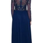 XScape Long Sleeve Long Chiffon Skirt with Bead Top, Size 14 New w/Tag Photo 5