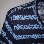 Michael Kors L Floral Striped Capped Sleeved Crew Neck T-Shirt Photo 2