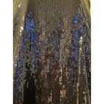 XL Blue Sequin Sleeveless Top Blouse Y2K fairy boho glam festive party bling Photo 1