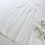 Theory NEW  Easy Midi Skirt White City Poplin Photo 5