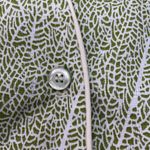 Tori Richard Women’s Green Leaf Print Open Neck Oriental Short Sleeve Shirt NWOT Photo 11