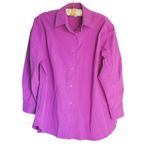 Athleta Quiet Luxury Oversized Button-Up Shirt Medium Purple Performance Travel Photo 3