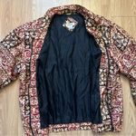 Vintage Bogari 100% Silk Windbreaker Bomber Jacket Women’s Size 2X Red Retro Zip Photo 11
