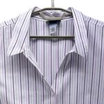 Catherines Womens Button Up Top Size 3X Office Career Business Preppy Non Iron White Photo 2