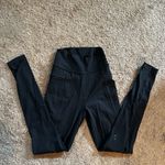 Lululemon  Super High Rise Black Leggings with Pockets and Seam Details Photo 3