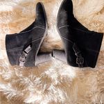 Black Suede Ankle Boots Size 7 Photo 1