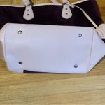 Juicy Couture Pam Gela Velour Dark Purple and Pink Leather Large Tote Bag Photo 2