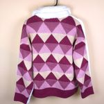 Forever 21 Women’s Faux Fur Knit Diamond Patterned Button-Up Teddy Jacket Photo 4