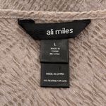 Ali Miles Women's Tan Textured Linen Blend Tunic Top w/ Metallic Shimmer Large Brown Photo 5