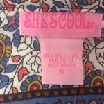 She’s Cool Size Small Boho Paisley With Fringe Bottom Short Cover Up Top. New Red Photo 3