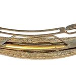 Vintage SILVER HAIR CLIP BARRETTE Braided Edge Ornate Made In France Old Money Photo 2