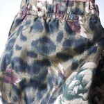 Vintage EVR Jacket Women Size Small Green Brown 100% Silk Full Zip Oversized Photo 6