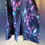 Expressions By California Dynasty navy floral satin nighty Blue Size M Photo 4