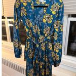 RTR Louna Floral Ruffle Layer Long Sleeve Dress size XS Blue Photo 4