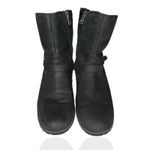 Teva 9.5 De La Vina Dos Black Leather Suede Waterproof Zip Up Buckle Boots Photo 4