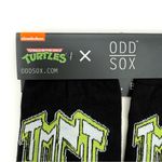 Odd Sox Teenage Mutant Ninja Turtles Crew Socks Mens Womens TMNT Nickelodeon Black Photo 1