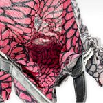 00s Unbranded Vintage Pink Purple Floral Cloth Shoulder Bag Photo 6