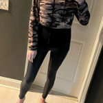 New Camoflauge Cropped Hoodie, NWOT, Small Brown Photo 0