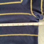 Charter Club Woman Weekend 2X long sleeve navy top glittery gold stripes high-lo Photo 7