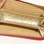 Kate Spade  Neda Grey Street Pillbox Red Leather Clutch Wallet WLRU1153 Photo 3