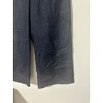 MEG‎ NYC Wide Leg Denim Dark Wash Trousers Cropped Exposed Zip High Rise Size L Blue Size L Photo 3