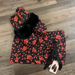 Victoria's Secret Black & Red Cherry Satin Slipper Photo 9