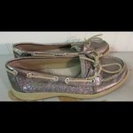 Sperry topsider silver with sparkles size 8.5 Photo 2