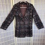 Free People  Boho Alpaca Cardigan Long Wool Blend Open Front Multicolor Aztec S Photo 1