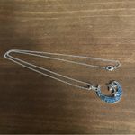 Crescent Jacmel Jewelry blue rhinestones moon with stars pendant necklace Photo 2