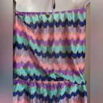 Victoria's Secret Victoria’s Secret Multi Color Chevron Stripe Halter Tie Shorts Romper Coverup S Photo 5