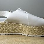 Vince Sandals Women 10M White Leather Jesson Espadrille Jute Wedge Casual Summer Photo 8