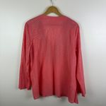 Cato  Womens Metallic Embellished Tunic Top Size XL Coral V-Neck Lightweight Boho Photo 4