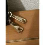 Zac Posen  Eartha Black Zip Wallet Faux Pearl Embellished Floral Appliqué Photo 4