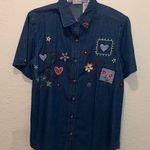 Vintage Denim Embroidered Shirt Photo 0