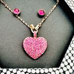 Guess  2-Pc. Set Heart Necklace & Stone Stud Earrings Photo 3