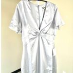 Show Me Your Mumu NWT Rome Twist Gown in Silver Luxe Satin Sz S Photo 4