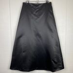 Bill Levkoff Black Satin Formal 2 Piece A-line Skirt Ruched Top Removable Straps Photo 7