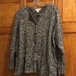 cj banks Black, White, Light Green Marbled Sweater 1X Photo 0