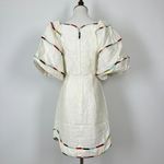 Farm Rio NWOT  White Stripe Short Puff Sleeve Linen Mini Dress Size XS Photo 7
