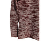 Old Navy Sweater Women's Size S Burgundy White Tweed Round Neck Long Sleeve Photo 3