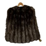 Vintage Arnold Constable Paris & Fifth Avenue New York Brown Fur Cape Size M Photo 3