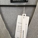 Merokeety  Women's Striped Cardigan Sweater Open Front  Button Tweed Knit soft Photo 2