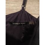 Andrew Marc  spaghetti straps navy blue bubble dress back zip/ support bra size 6 Photo 1